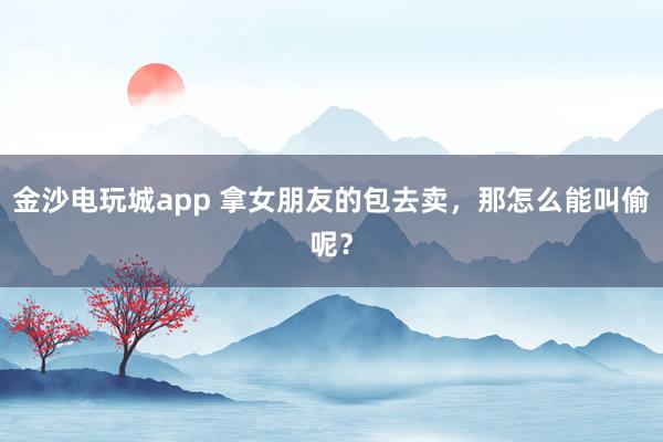 金沙电玩城app 拿女朋友的包去卖，那怎么能叫偷呢？