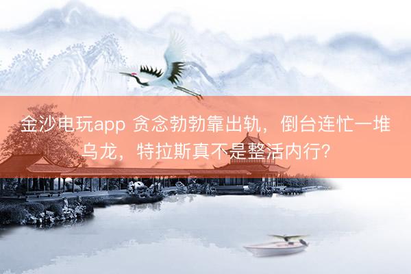 金沙电玩app 贪念勃勃靠出轨，倒台连忙一堆乌龙，特拉斯真不是整活内行？